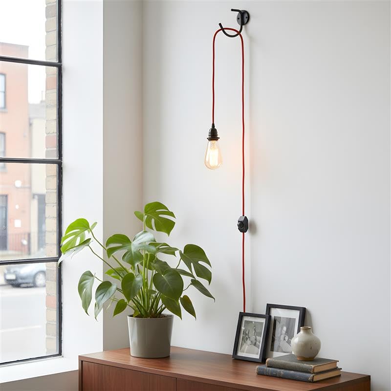 Industrial hanging 4m Plug in Pendant Light Fit~4065