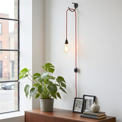 Industrial hanging 4m Plug in Pendant Light Fit~4065