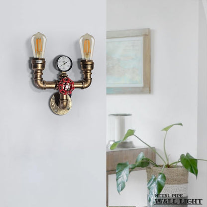 Steampunk vintage pipe light