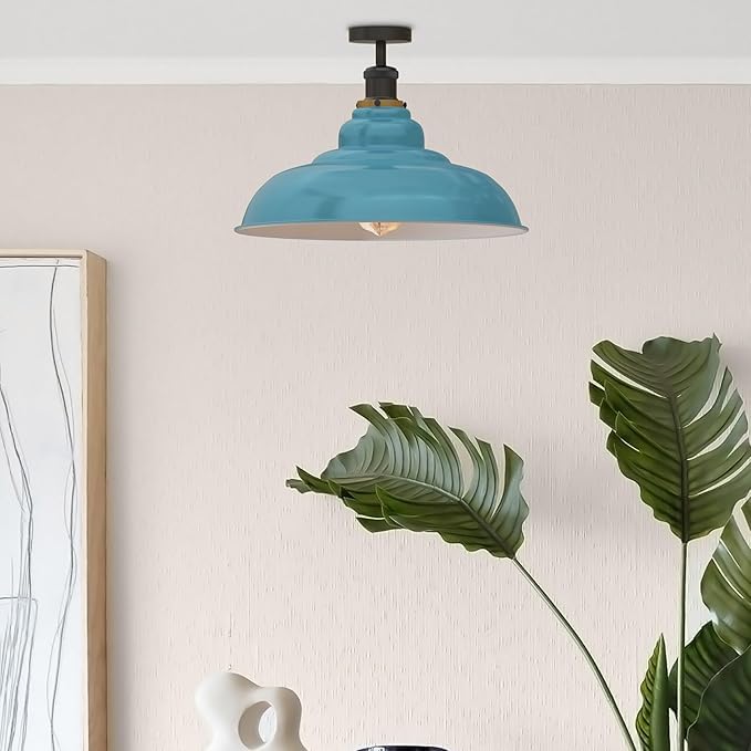 Flush Mount Ceiling Light Metal 32cm Light Shade~4125