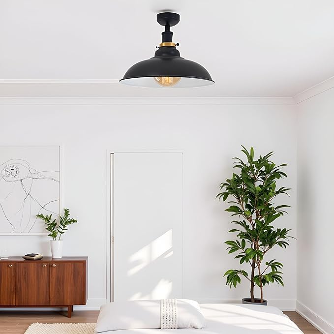 Flush Mount Ceiling Light Metal 32cm Light Shade~4125