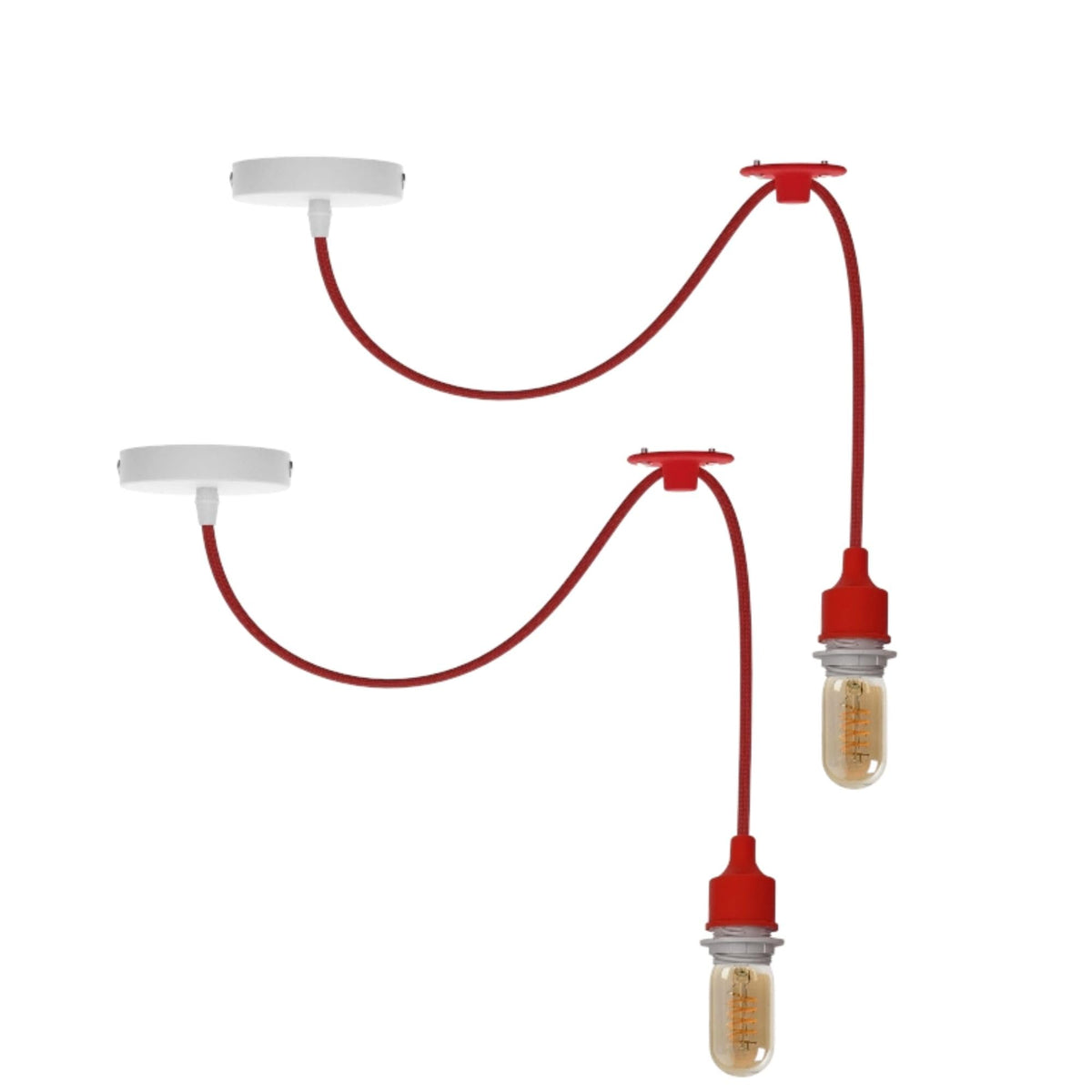 2 Pack 2m Spider Pendant Light E27 Adjustable~4100