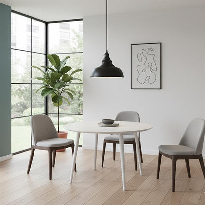 Curvy Metal Shade Pendant Light  E27 29cm Metal Shade~4151