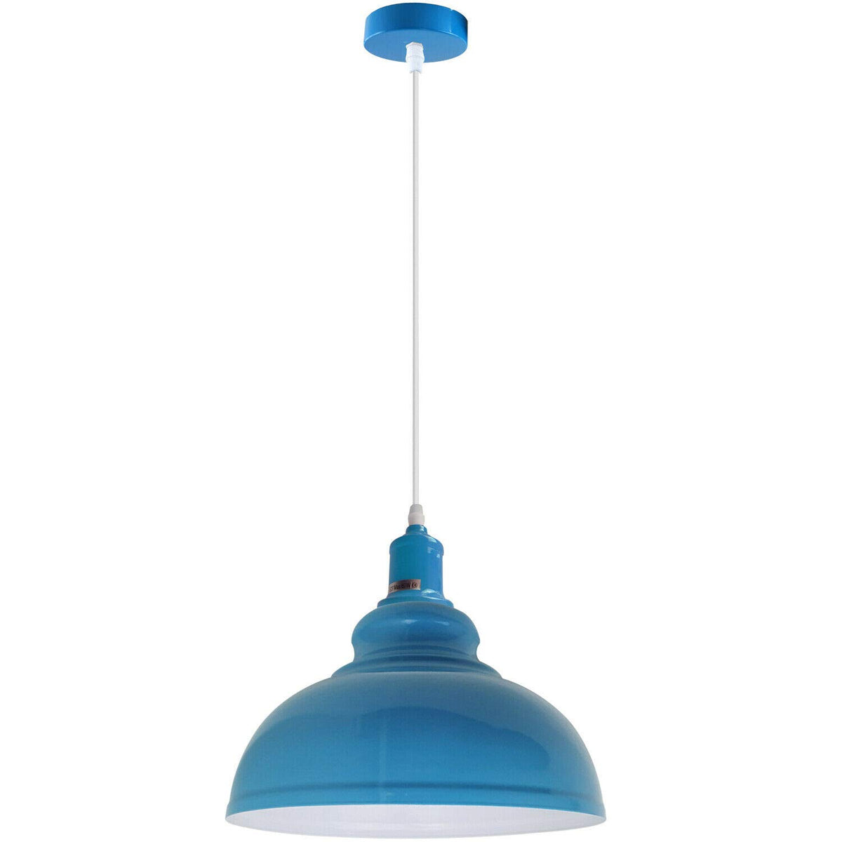 Curvy Metal Shade Pendant Light  E27 29cm Metal Shade~4151