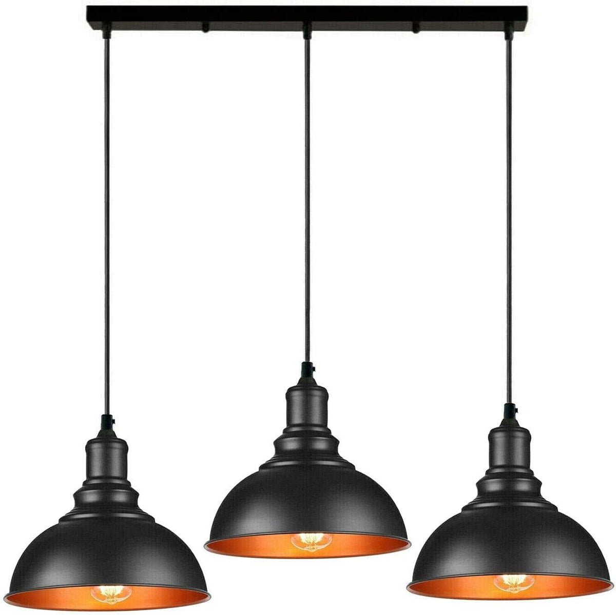 3 Way Pendant Light Triangle Metal Wire Cage~4059