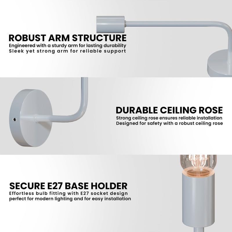 retro industrial e27 metal wall light