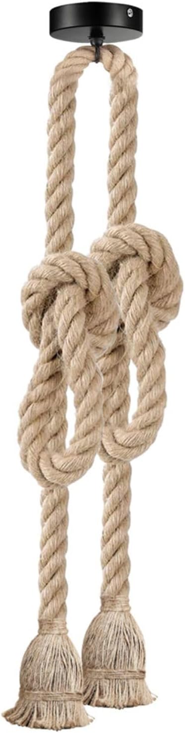 2 Head Rope Spider Light, Gold Rope Ceiling Light~4135