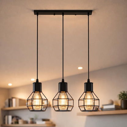 cage light pendant black livin