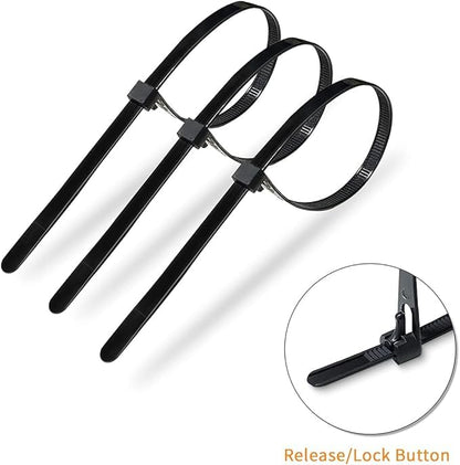 black cable tie bag white