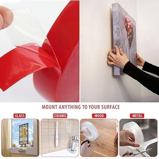 Shop our heavy-duty double-sided nano tape. Strong hold, washable, and residue-free for any surface.