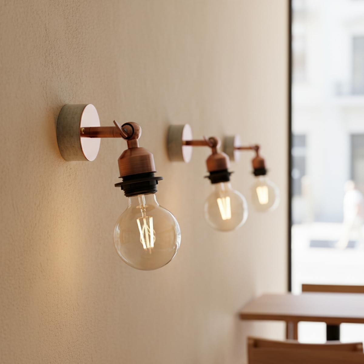 industrial E27 Adjustable Wall & Ceiling Light Fitting Copper~2546