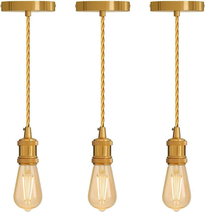 Vintage E27 Pendant Light 2m Cable 3 Pack~4087
