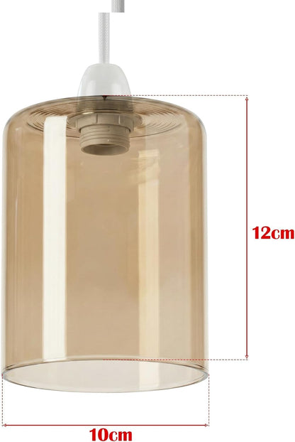 2Pack Glass Lamp Shade E27 Easy Fit Ceiling Pendant~4111