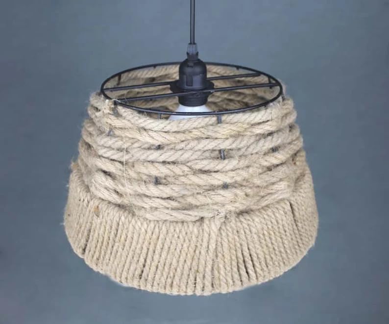 hemp hanging lights