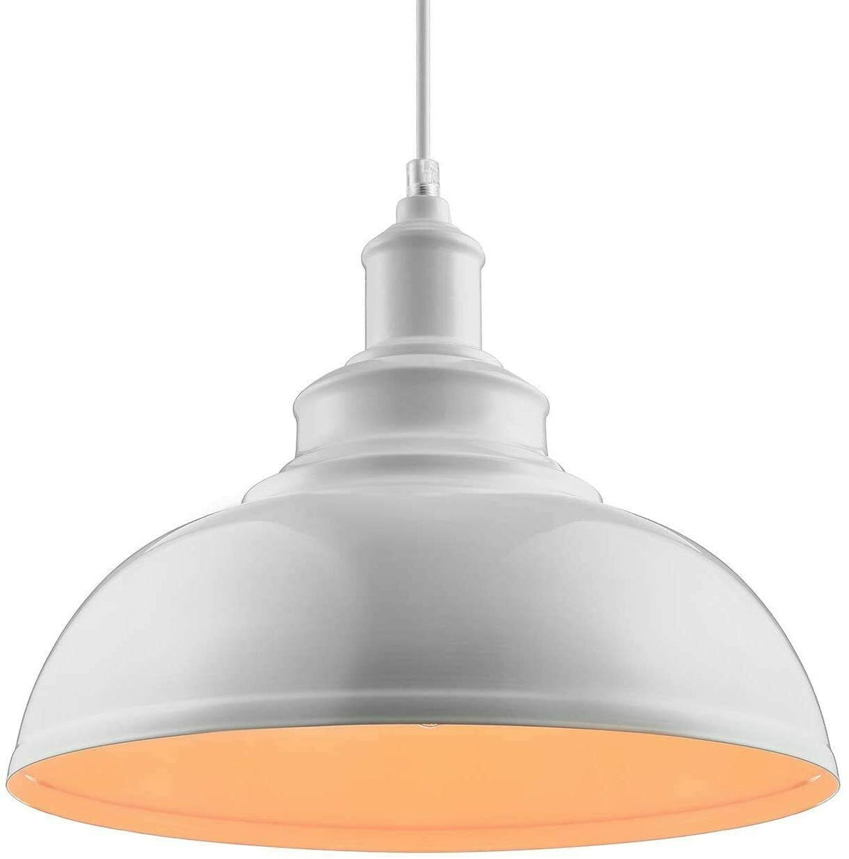 Curvy Metal Shade Pendant Light  E27 29cm Metal Shade~4151