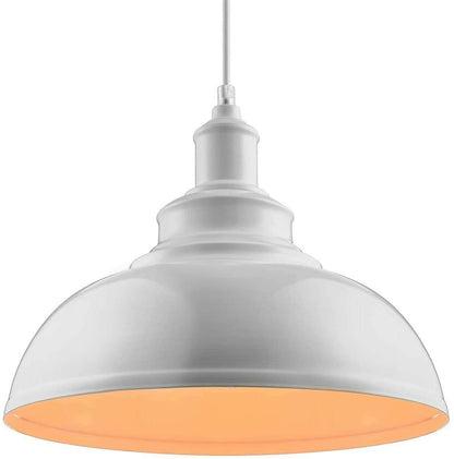 Curvy Metal Shade Pendant Light  E27 29cm Metal Shade~4151