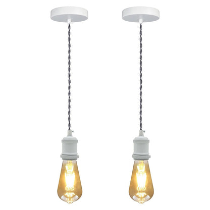 2 Pack E27 Pendant Light 1m Twisted Cable~4139
