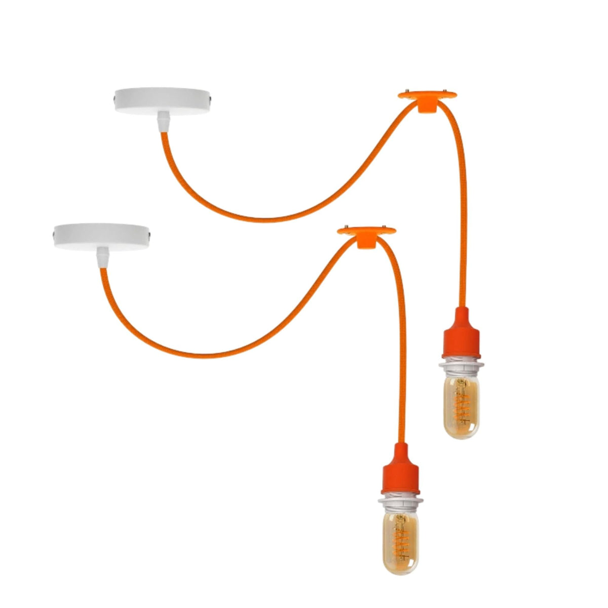 2 Pack 2m Spider Pendant Light E27 Adjustable~4100