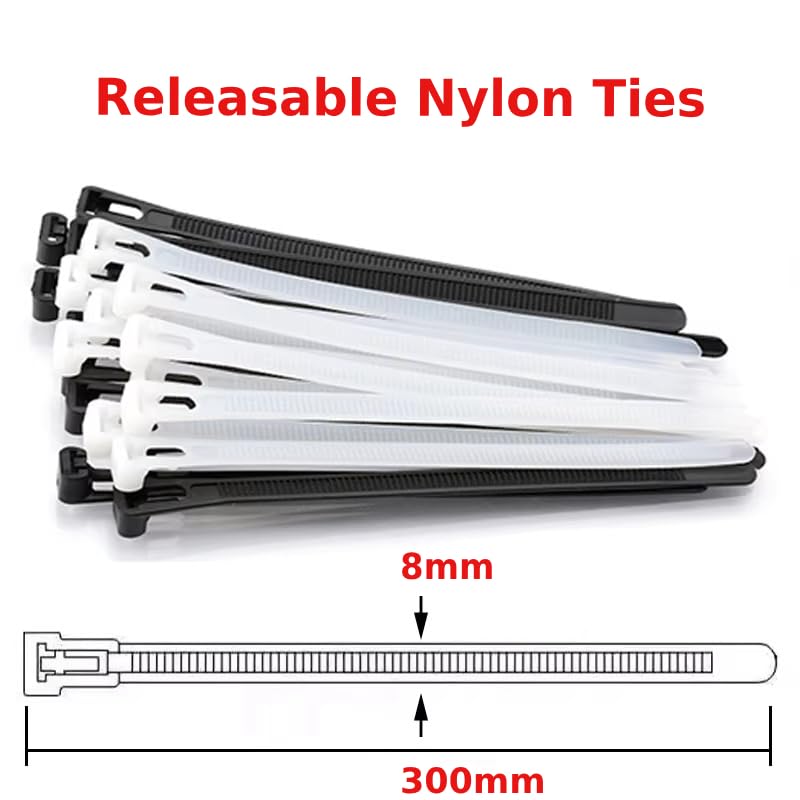 black cable tie bag white