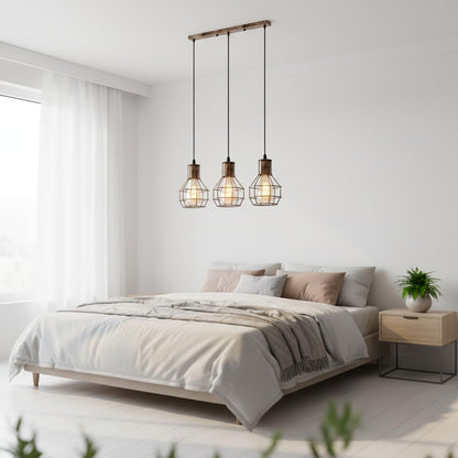 rustic cone shade chandelier