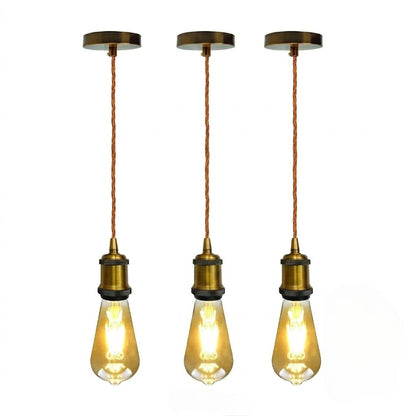 Vintage E27 Pendant Light 2m Cable 3 Pack~4087