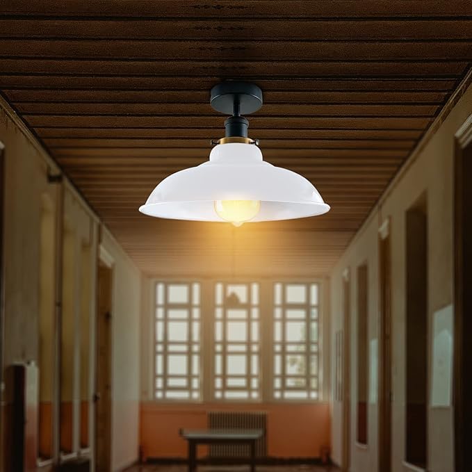 Flush Mount Ceiling Light Metal 32cm Light Shade~4125