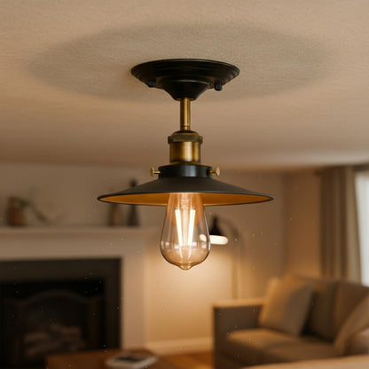 Industrial Semi Flush Mount LED Ceiling Light~4047