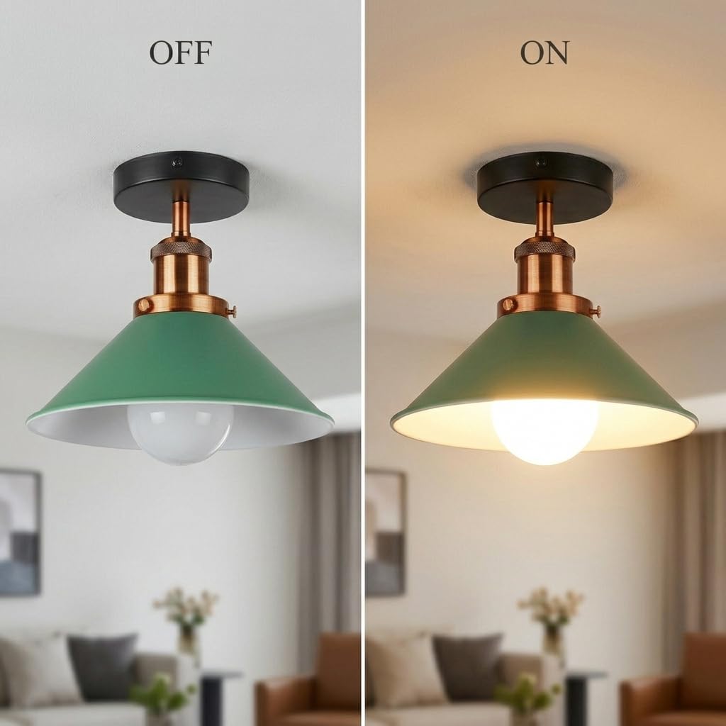 brushed copper ceiling shade