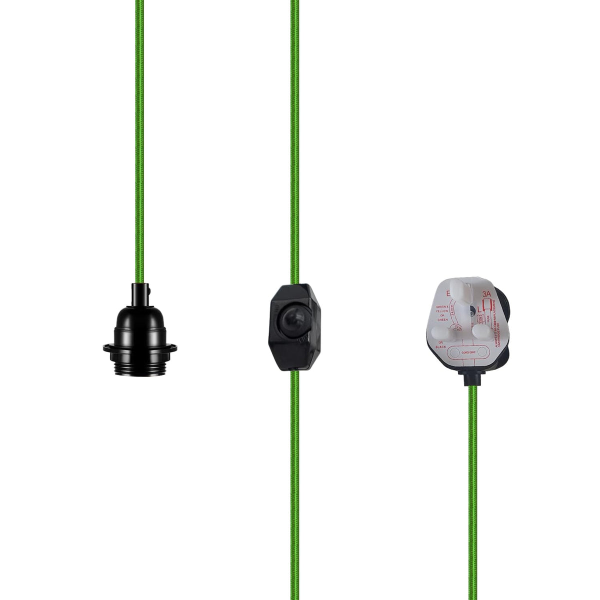 Industrial hanging 4m Plug in Pendant Light Fit~4065