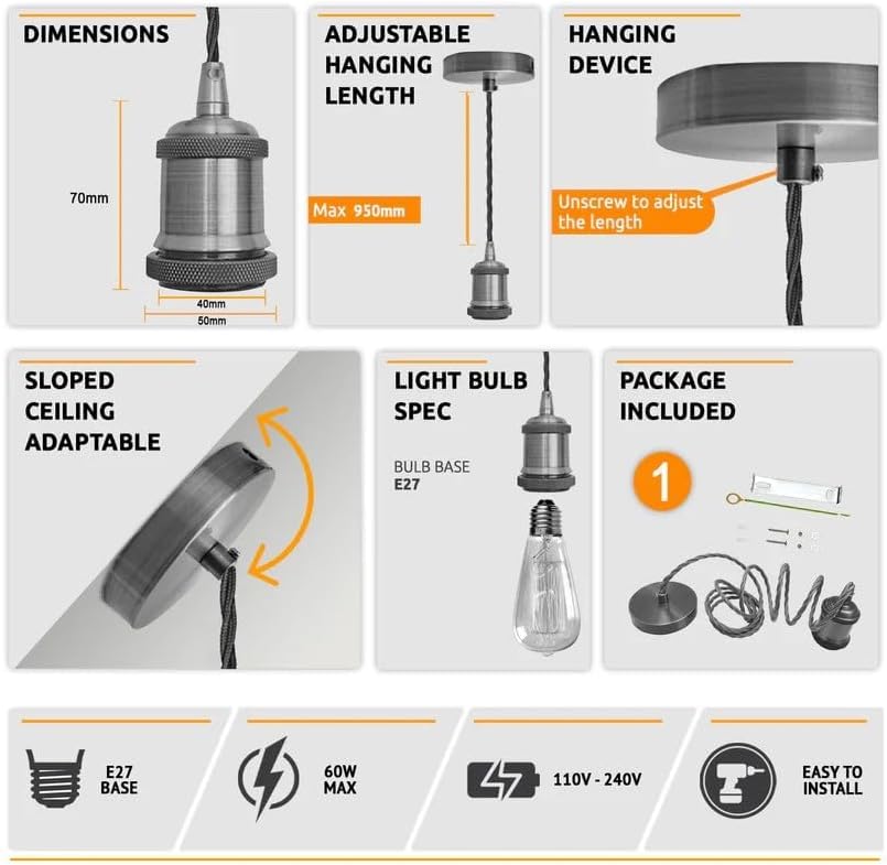 screw socket lamp holder light