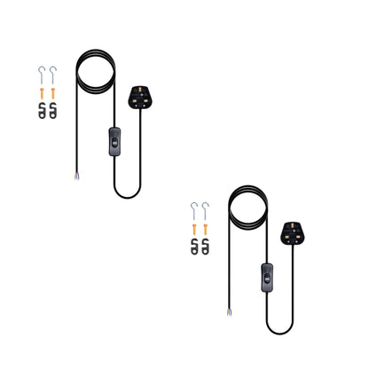 Plug in Pendant Light 2m/4.5m Cable E27 Lamp Holder~4119
