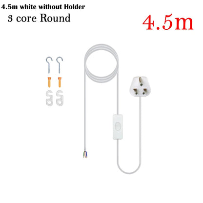 Plug in Pendant Light 2m/4.5m Cable E27 Lamp Holder~4119