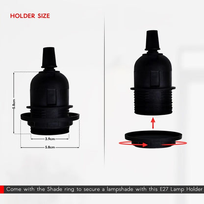 Plug in Pendant Light 2m/4.5m Cable E27 Lamp Holder~4119