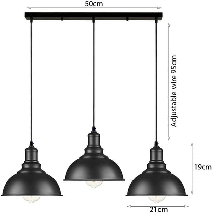 3 Way Pendant Light Triangle Metal Wire Cage~4059