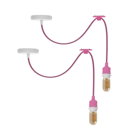 2 Pack 2m Spider Pendant Light E27 Adjustable~4100