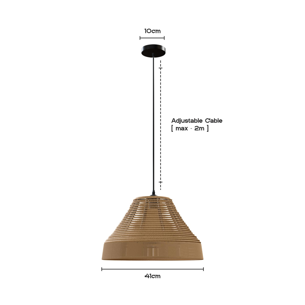 Rustic Hemp Rope Pendant Light Fitting 2PCS ~4043