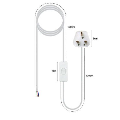 Plug in Pendant Light 2m/4.5m Cable E27 Lamp Holder~4119