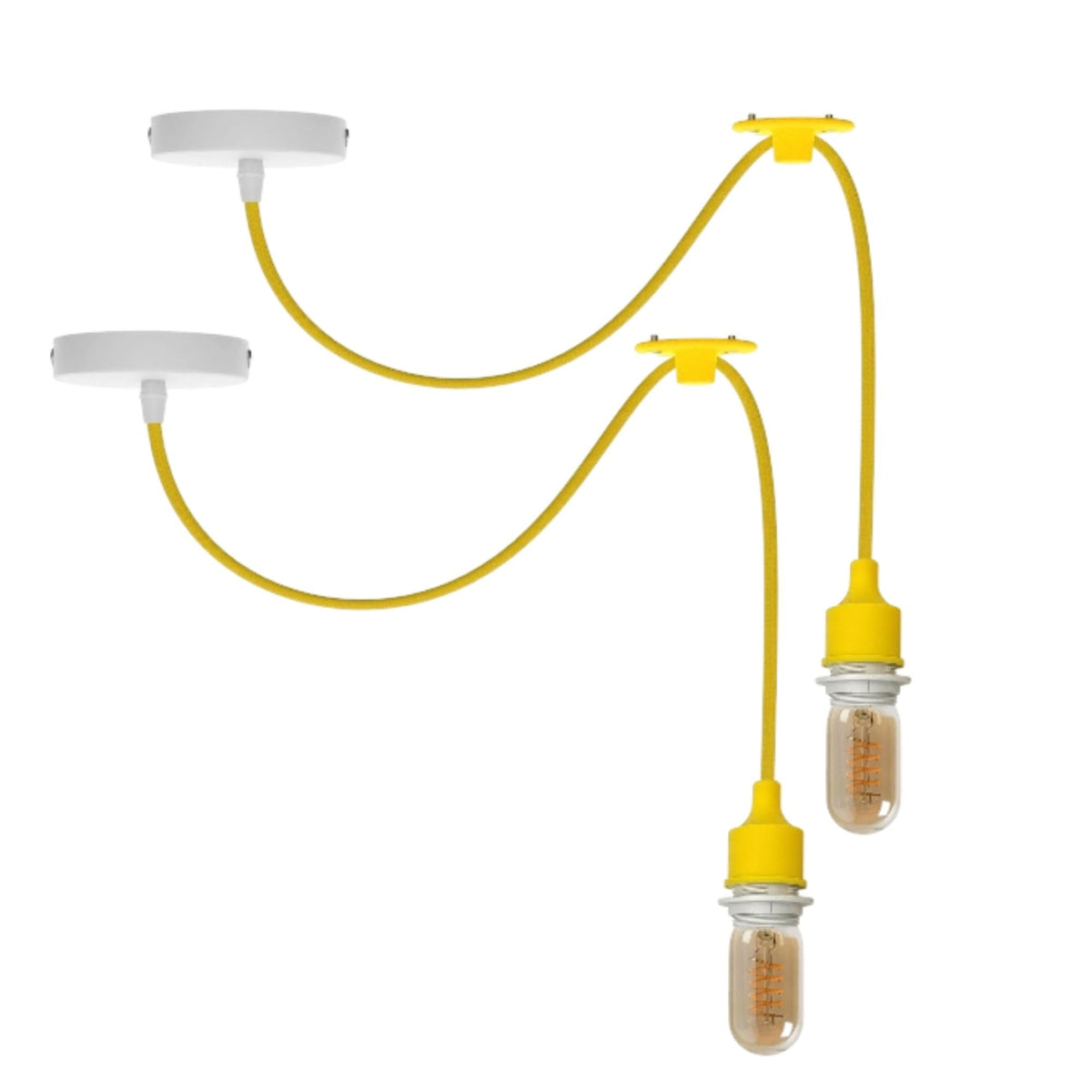 2 Pack 2m Spider Pendant Light E27 Adjustable~4100