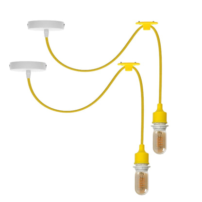 2 Pack 2m Spider Pendant Light E27 Adjustable~4100