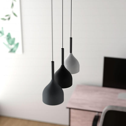 3 Way Pendant Light Triangle Metal Wire Cage~4059