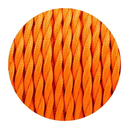 Orange Twisted Vintage Fabric Cable Flex0.75mm 2 Core~1058
