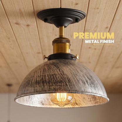 Industrial Ceiling Lights E27 Dome Flush Light Fitting~4090