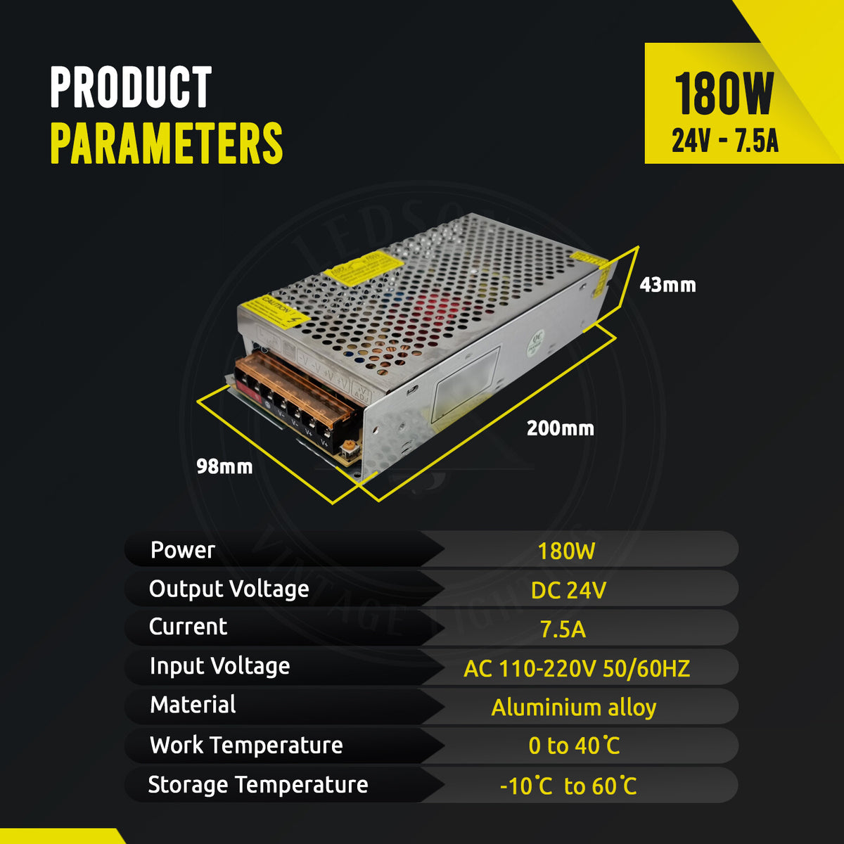 12V 24V IP20 Indoor Switching LED Power Supply~4057