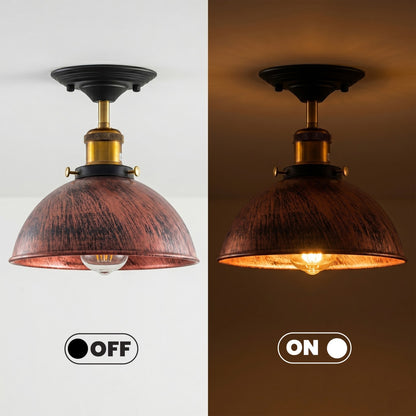 Industrial Ceiling Lights E27 Dome Flush Light Fitting~4090