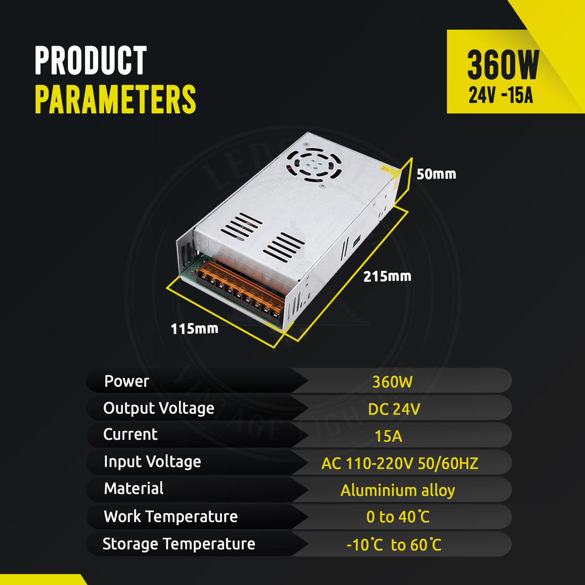12V 24V IP20 Indoor Switching LED Power Supply~4057