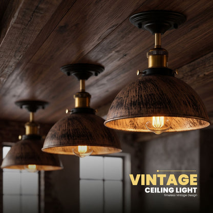 Industrial Ceiling Lights E27 Dome Flush Light Fitting~4090