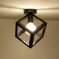 Ceiling Light Fittings Flush Mount Industrial Cage Ceiling light Corridor Lights ~3843 - Vintagelite