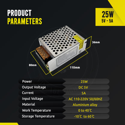 DC5V IP20 LED Driver Switching Power Supply