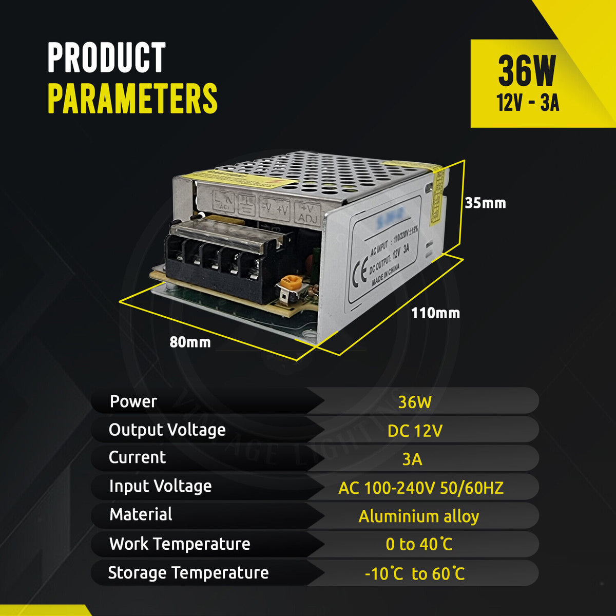 12V 24V IP20 Indoor Switching LED Power Supply~4057