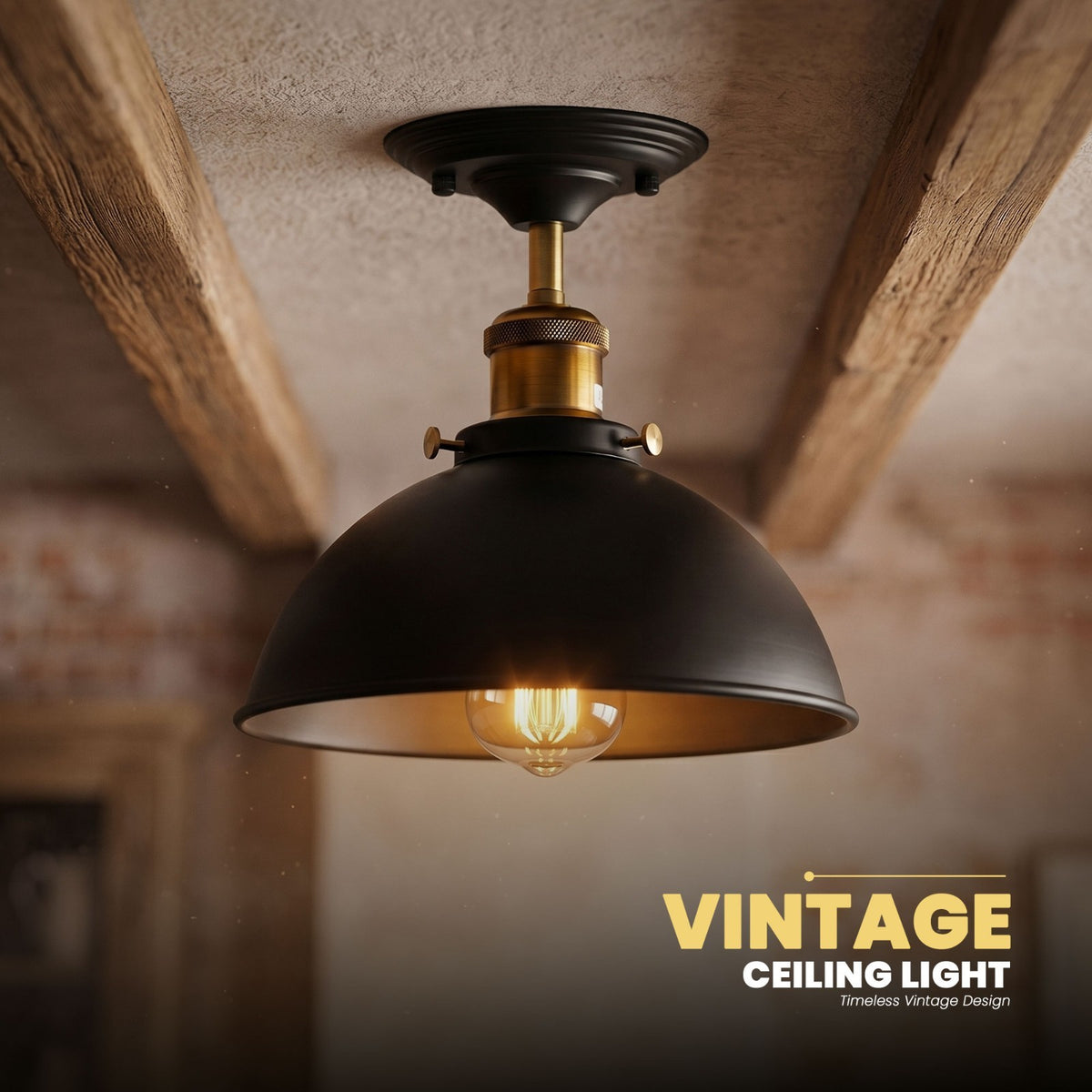 Industrial Ceiling Lights E27 Dome Flush Light Fitting~4090